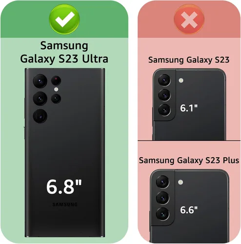 Vista 2 de XcaseBar Funda tipo cartera para Samsung Galaxy S23 Ultra con cremallera【Bloqueo RFID】 Soporte para tarjeta de crédito, libro de folio con tapa