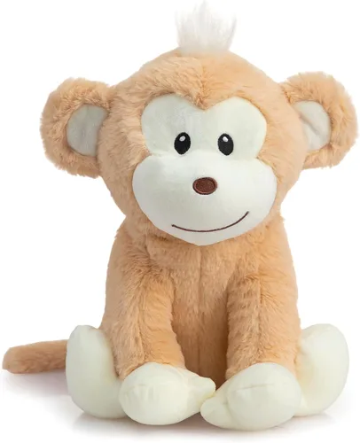 Vista 10 de HollyHOME Monkey Stuffed Animal, Cute Cuddly Stuffed Monkey Plush,12” Brown Marrón
