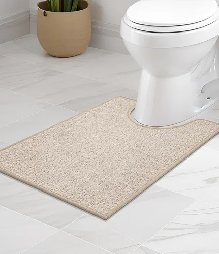 Vista 11 de Chakme Juego de 2 alfombras de baño ultrafinas, absorbentes, antideslizantes, lavables a máquina, color negro, 17 x 24 pulgadas / 17 x 30 pulgadas