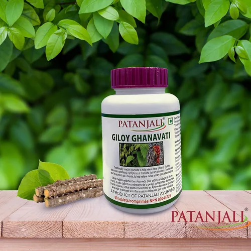 Vista 4 de patanjali Giloy Ghanvati 60 Comprimidos