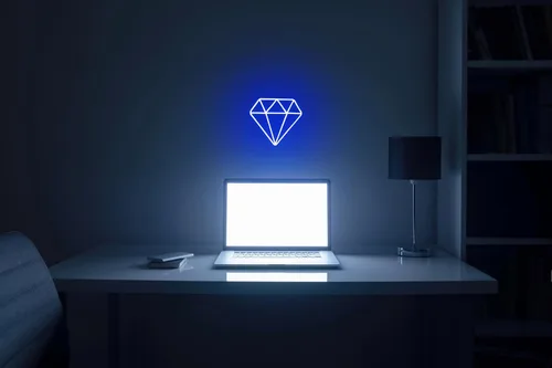 Vista 5 de AdvPro Señal de neón LED de silicona flexible de diamante - azul - st16s33-fnu0055-b