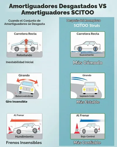 Vista 6 de SCITOO Conjunto de puntales delanteros para Nissan Quest 2011-2017 2PCS