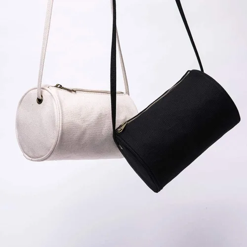 Vista 6 de Bolso casual de la forma del cilindro de la mujer simplemente nuevo bolso de hombro popular negro