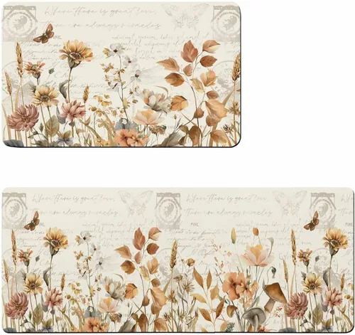 Vista 6 de Wildflower Bath Mat for Tub,Non Slip Bathroom Floor Runner Rug Quick Dry & Absorbent Diatomaceous Earth Shower Sink Bedroom Kitchen Washable