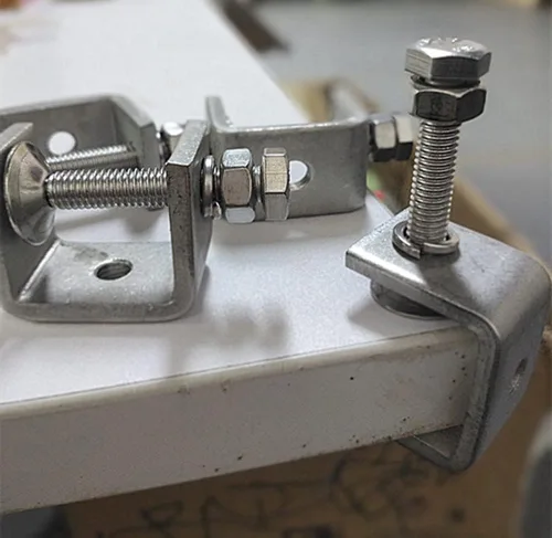 Vista 2 de Mini abrazaderas C de acero inoxidable de 0.000-0.984 in para montaje, juego de abrazaderas en U para carpintería resistente, herramientas