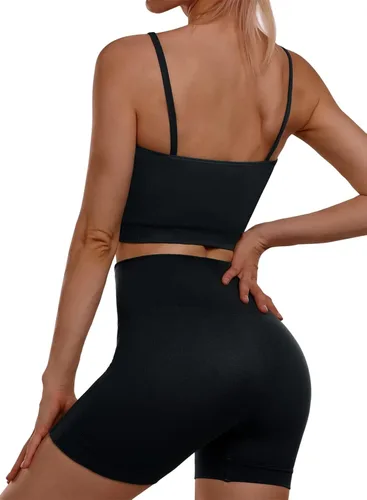 Vista 4 de Sportneer Workout Sets Two Piece Outfits for Women, Gym Yoga Shorts Sets High Waist Women's Tracksuit Active Wear