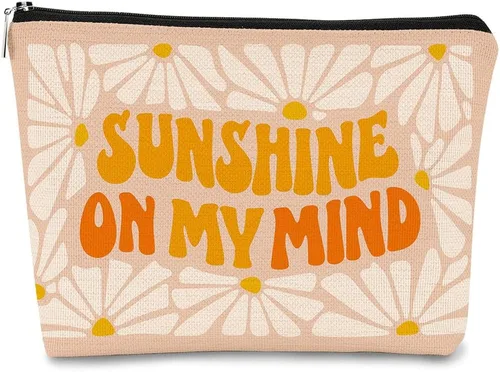 Vista 11 de Bolsa de maquillaje You are My Sunshine Gifts – Regalo inspirador para mujeres, hija, profesora o ocasión de agradecimiento, Sunshine 1, Casual
