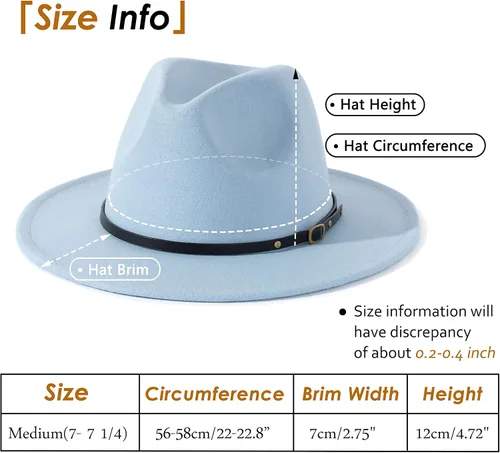 Vista 19 de Lisianthus - Sombrero con cinta con hebilla de ajuste, para mujer, modelo Fedora