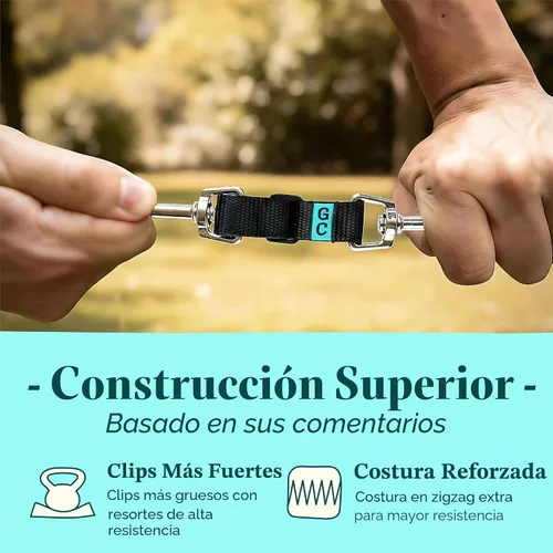 Vista 2 de Collar Companion - Clip de Respaldo Ajustable para Arnés de Perro, Púas, Collares de Pellizco, Gentle Lead - Cierre de Respaldo de Doble Extremo