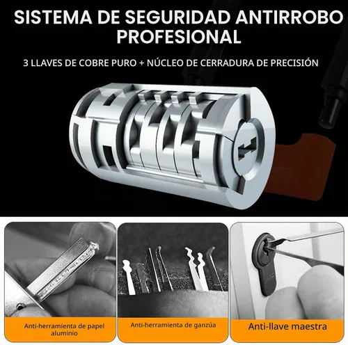 Vista 4 de Bloqueo en U de bicicleta antirrobo resistente con 3 llaves, 0.739 in, negro, 5.32 pulgadas de ancho Dimensión