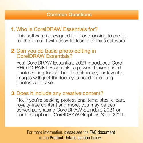 Vista 8 de [Old Version] CorelDRAW Essentials 2021 Graphics Design Software for Occasional Users Illustration, Layout, and Photo Editing [PC Disc]