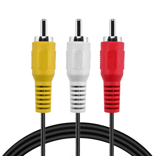 Vista 6 de Cable TNP 3 RCA AV – Cable de audio y video de 6 pies con conector macho a macho – Cable de video compuesto de doble blindaje rojo, blanco