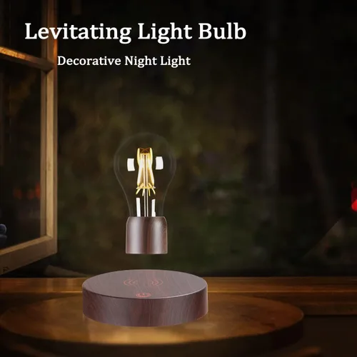 Vista 7 de UVEHAS Bombilla de levitación magnética, lámpara LED de levitación magnética con control táctil, bombilla giratoria flotante, luces nocturnas
