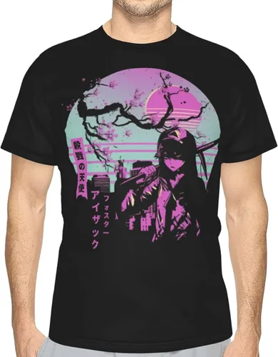 Vista 6 de Anime Angels-of-Death T-Shirt Men's Fashion Round Neck Cotton Clothes Summer Short Sleeve Tee
