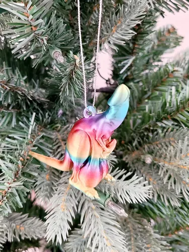 Vista 2 de Kangaroo-Cock Penis Bachelorette Party Gift Funny Prank 3D Printed (3" Dick-Oration Ornament)
