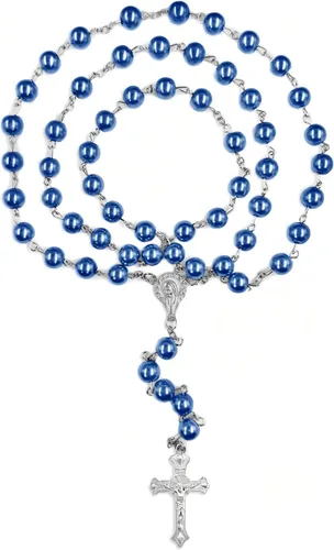 Vista 26 de First Communion Rosarys for Girls and Boys, RosaryBeads Catholic for Men, Women, Rosary Necklace as Gifts for Mother, Grandmother, Elders