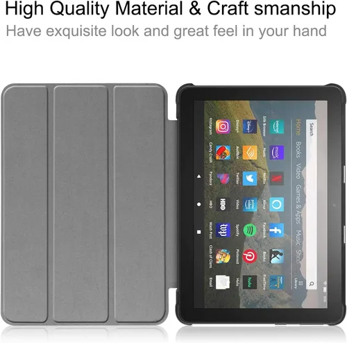 Vista 5 de Funda protectora para tablet de 8 pulgadas, compatible con iPad y Samsung, suave y delgada, con soporte magnético inteligente, de TPU