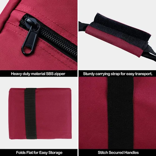 Vista 5 de INFANZIA Bolsa de almacenamiento para árbol de Navidad se adapta a árboles artificiales desmontados de hasta 75 pies contenedor duradero para árbol