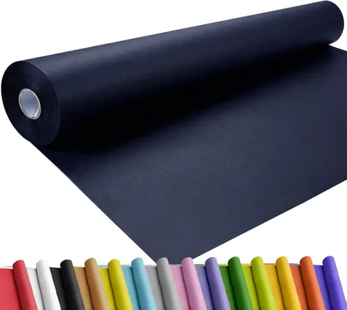 Vista 8 de SMART&CASUAL Papel de regalo negro de 17.8 x 760 pulgadas (63 pies) de papel kraft para regalo, tablón de anuncios, ramos, flores, niños, embalaje
