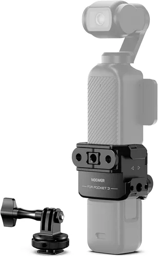 Vista 10 de NEEWER Pocket 3 Jaula, Plataforma de Grabación de Video para Cámara Gimbal de Aleación de Aluminio con Adaptador Incorporado de Accesorios de Cámara