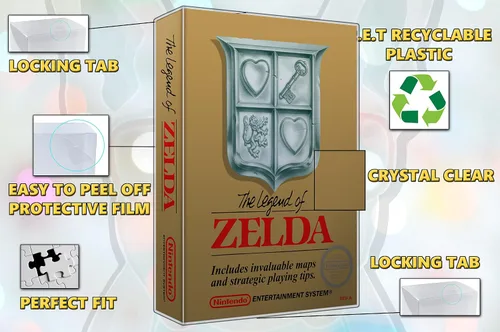 Vista 2 de Nintendo NES Game Box Protector Case - 10 Pack by Malko