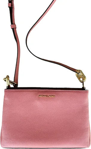 Vista 6 de Michael Kors Trisha - Bolso bandolera mediano con triple compartimento, piel rosa, Rosa