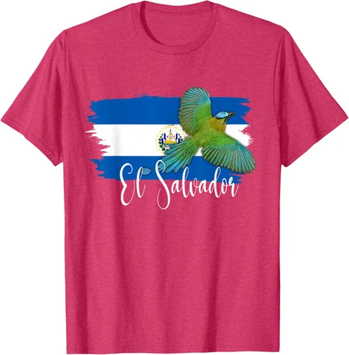 Vista 32 de Camiseta con la bandera de El Salvador, mapa de El Salvador, camiseta de Salvador para mujer, Negro