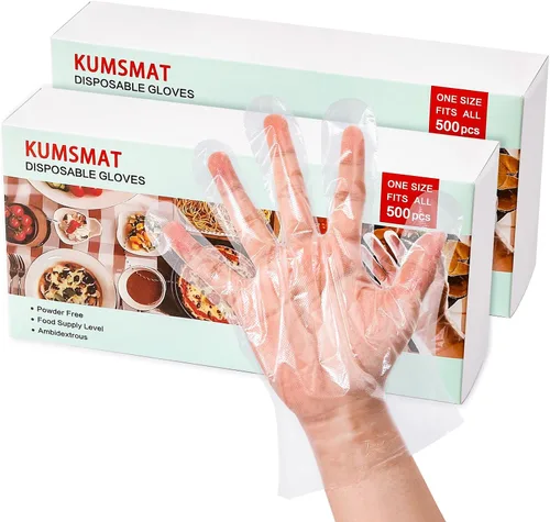 Vista 9 de Guantes desechables para manipulación y preparación de alimentos 500 unidades (paquete de 1)