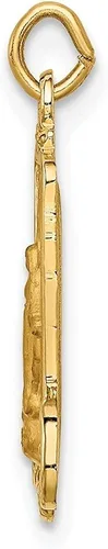 Vista 2 de Diamond2Deal Medalla milagrosa rectangular de satén de oro amarillo de 14 quilates para mujer L- 0817in ancho 0433in Metal