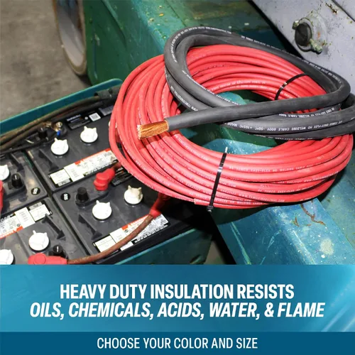 Vista 6 de TEMCo 1 Gauge AWG 10 pies Negro Cable de Soldadura Flexible de Cobre Puro Fabricado en EE. UU. para Batería - Uso Pesado para Solar, Inversor