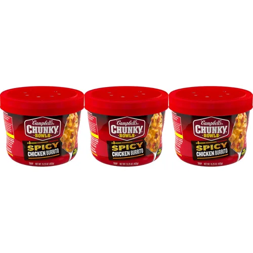 Vista 11 de Campbell's Chunky Sopa de fideos con pollo y pimienta fantasma, lata de 18.6 onzas