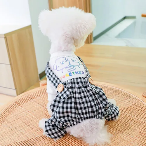 Vista 33 de Ropa de invierno para perros, overoles elegantes para mascotas para perros pequeños y medianos, lindo mono para cachorros, ropa clásica para perros