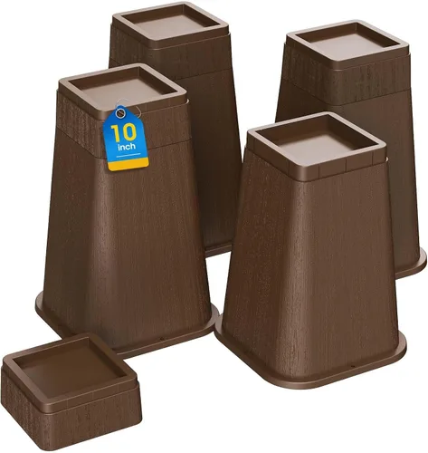 Vista 12 de MYMULIKE Elevador de Cama de 8 Pulgadas de Alta Resistencia, Soportes de Elevación de Muebles Soporta Hasta 6,000 Libras para Mesa, Pata de Negro