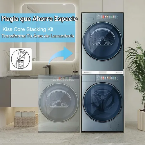 Vista 5 de Kit de apilamiento para lavadora y secadora, diseño ajustable que se adapta a la mayoría de lavadoras y secadoras