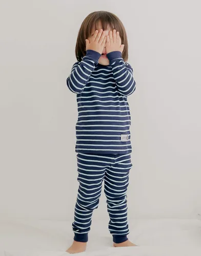 Vista 4 de VAENAIT BABY 12M-12Y Kids Boys Girls Unisex Toddler Colorful StripeSimple Holiday Sleepwear Pajama 2pcs Set
