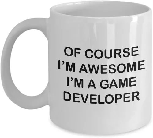 Vista 3 de Regalos para diseñador de videojuegos – de Curso Im Awesome – taza de café taza de té divertida bonita etiqueta de reconocimiento recompensa idea