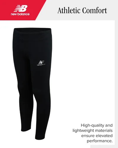 Vista 18 de New Balance Conjunto de leggings para niñas, camisa de manga corta de 3 piezas y leggings para niñas, pantalones de yoga para entrenamiento
