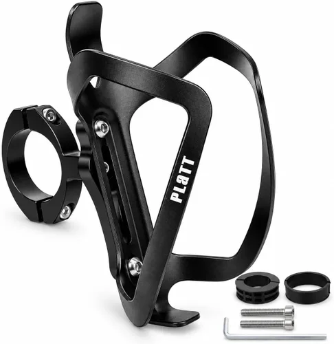 Vista 3 de PLATTBK Platt - Soporte para botella de bicicleta, aleación de aluminio, manillar/tija de sillín para bicicletas de carretera, MTB Kids Bike Soporte