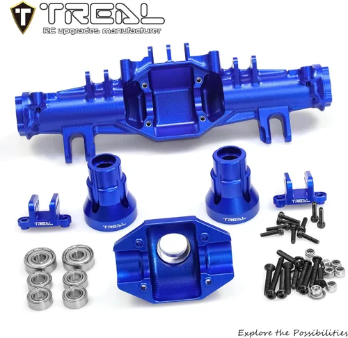 Vista 3 de Treal Aluminio 7075 CNC Billet Eje Trasero Carcasa para Losi LMT (Azul)