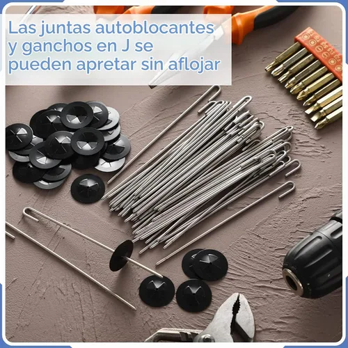Vista 6 de Clips de protección de panel solar, kit de rollo de animales, clips de sujeción de acero inoxidable para panel solar, alambre de pájaro, valla