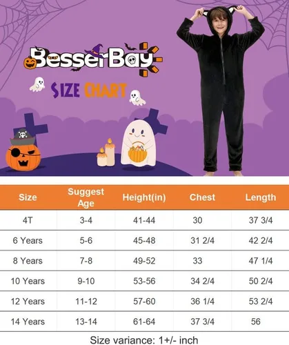 Vista 7 de BesserBay Mono unisex de una pieza con capucha para niños de 4 a 14 años