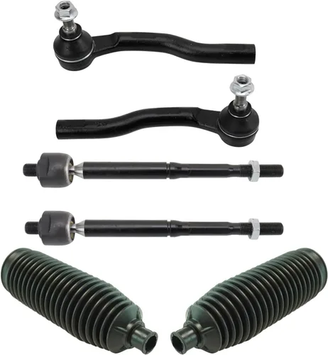 Vista 181 de TRQ Kit de dirección delantera con barra de acoplamiento de fuelle de piñón y cremallera compatible con Toyota Echo 2000-2005