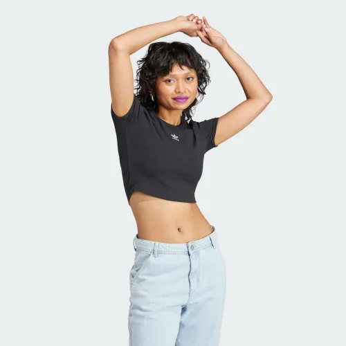 Vista 2 de adidas Originals Camiseta acanalada Essentials para mujer