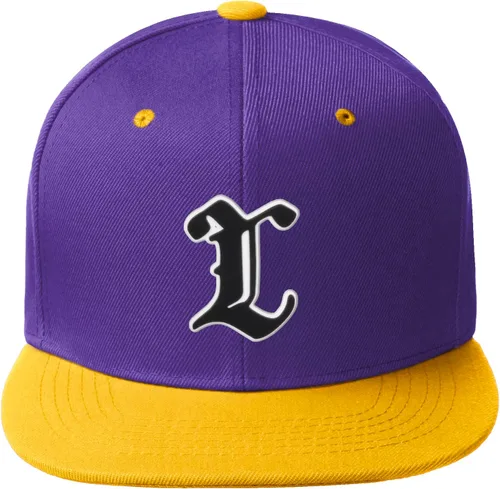 Vista 125 de Daxton Gorra clásica con visera de billete plano con letras del alfabeto inglés antiguo de la A a la Z