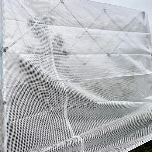 Vista 6 de Toldo de invernadero transparente resistente – Plástico de alta calidad 11 mil (milésima de pulgada) con tejido de malla 3x3 para mayor resistencia