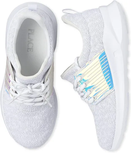 Vista 2 de The Children'S Place Zapatillas de correr casuales con cordones para niñas