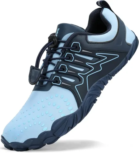 Vista 7 de Kricely Zapatos minimalistas para hombre, zapatos de entrenamiento con puntera ancha, suela cero caída