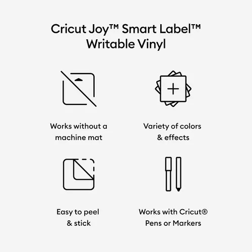 Vista 3 de Cricut Joy Smart Label - Vinilo para escribir, permanente, holográfico plateado