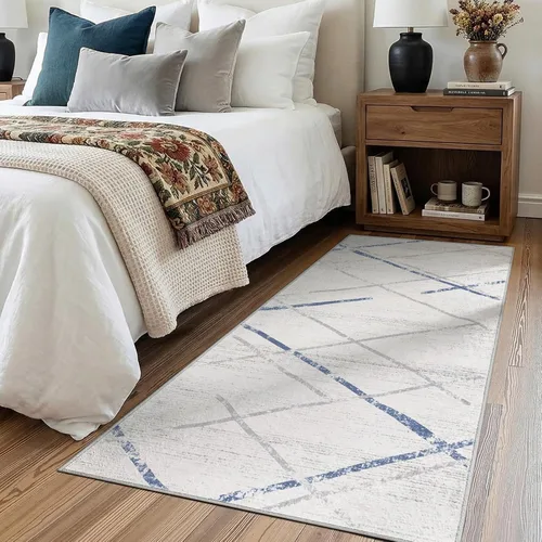 Vista 312 de jinchan Alfombra marroquí de pasillo 2x6 - Alfombra de pasillo lavable a máquina para cocina, alfombra moderna geométrica suave de pelo bajo