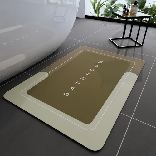 Vista 49 de Tapetes de baño antideslizantes de secado rápido, tapetes de baño de goma súper absorbentes para debajo de la puerta, tapetes de baño para baño, Azul